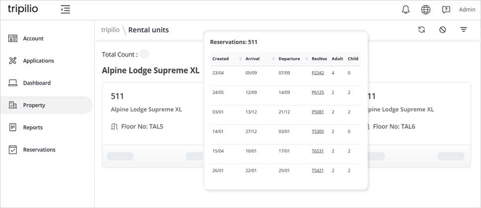 Tripilio Owners Portal product image 1