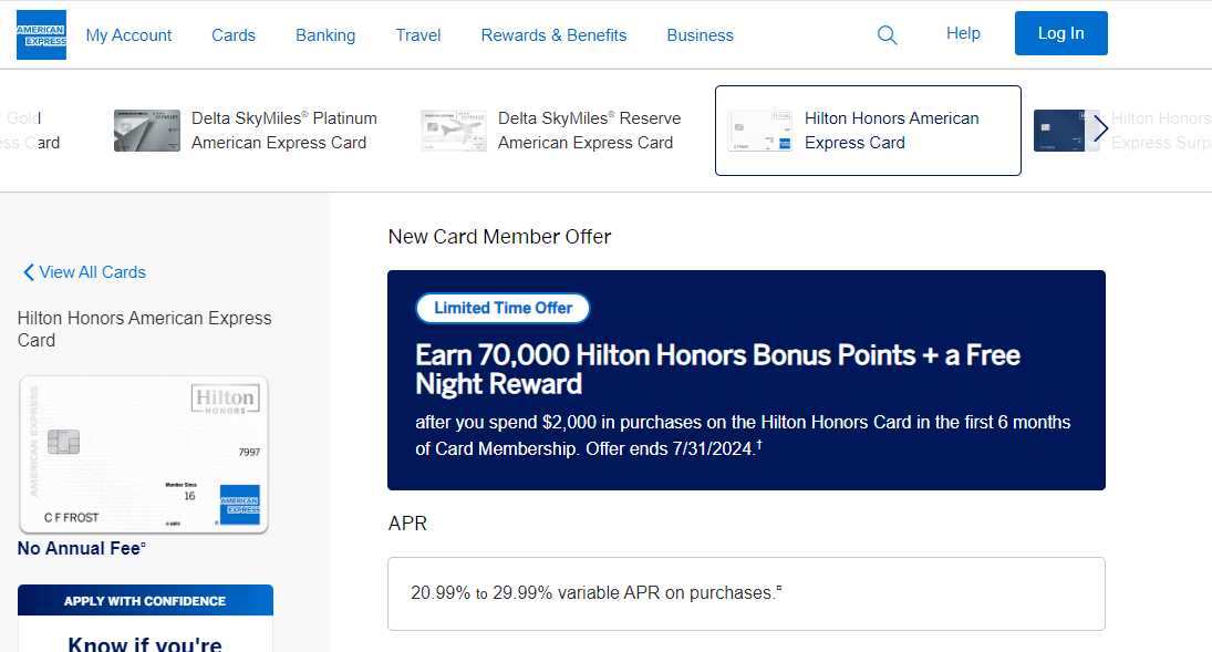 hilton honors