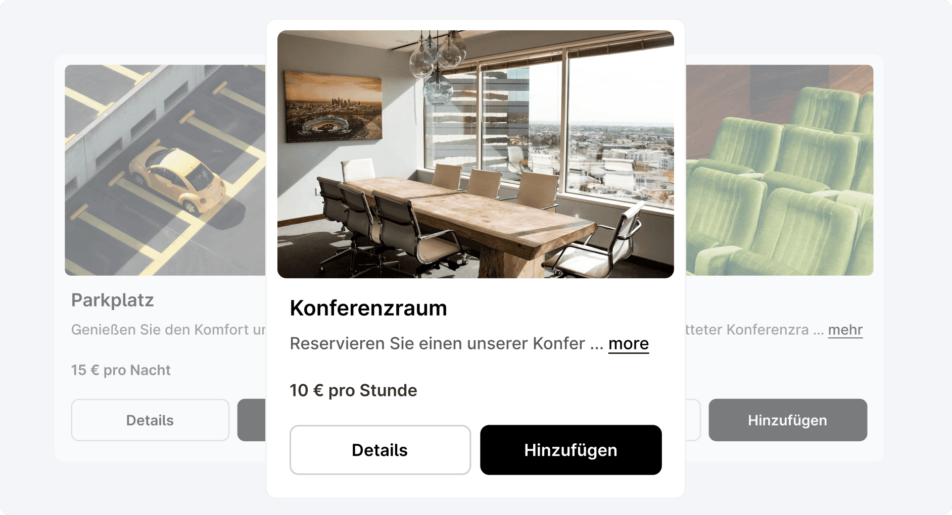 Nicht-Zimmer-Buchungen verkaufen