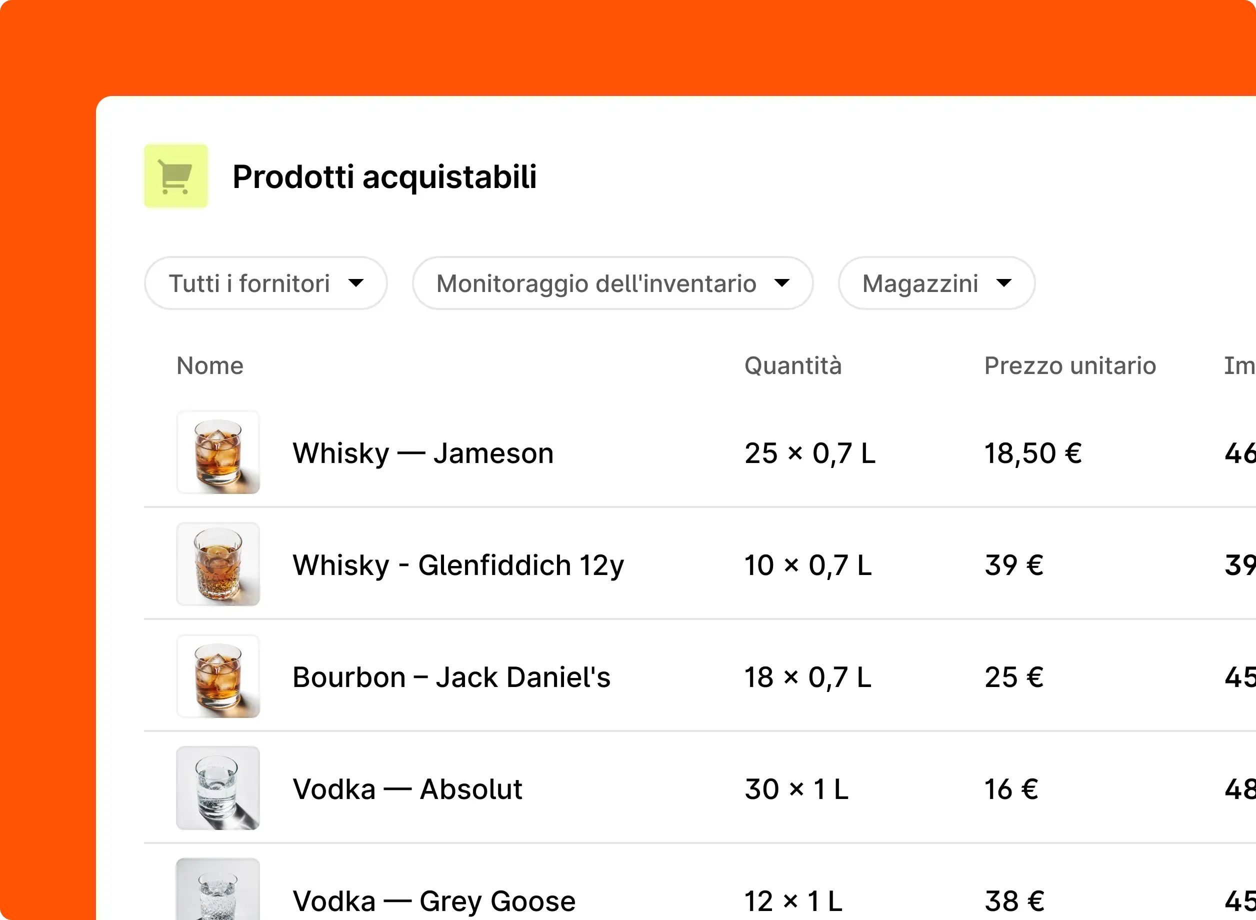 Manage your stock