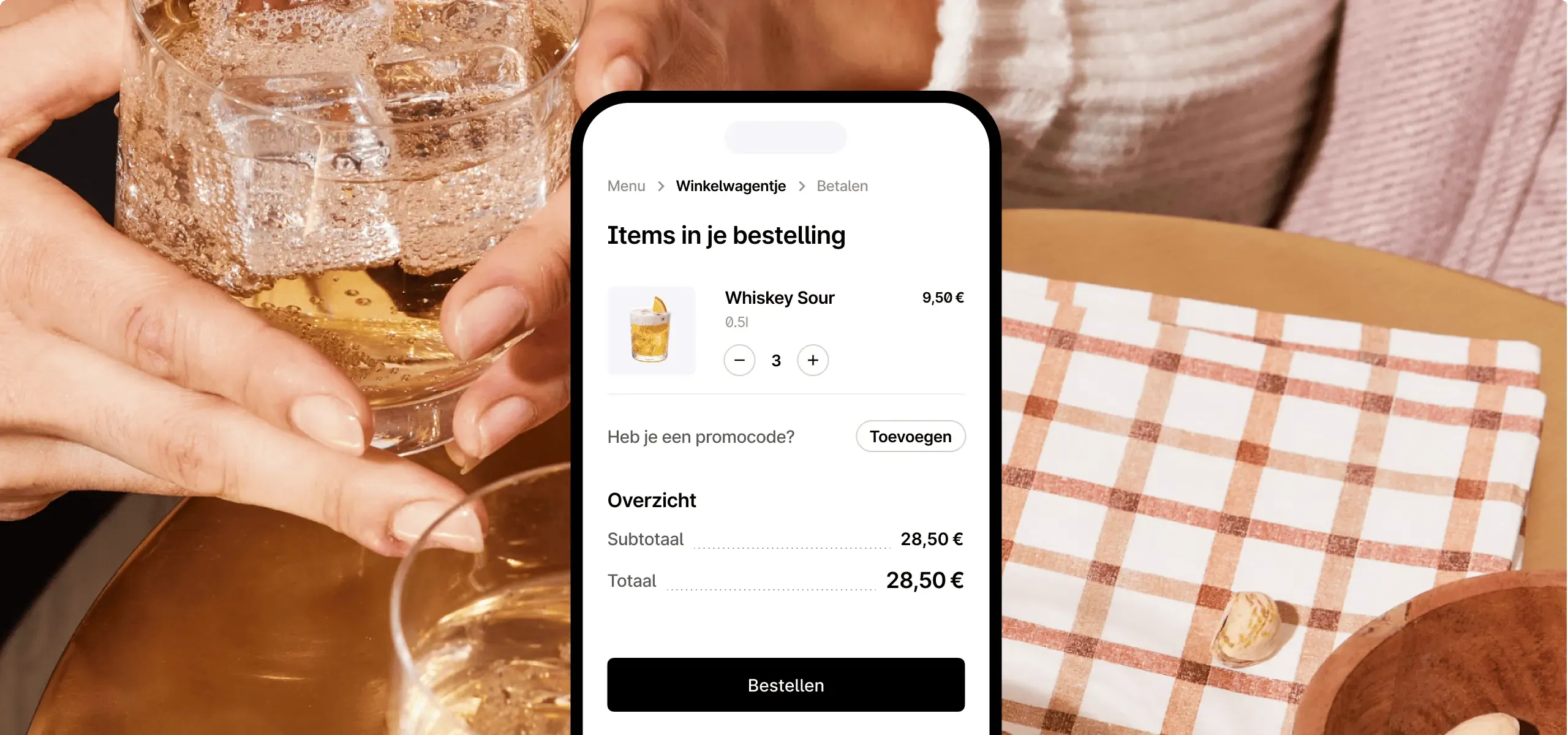 Neem digitale bestellingen op