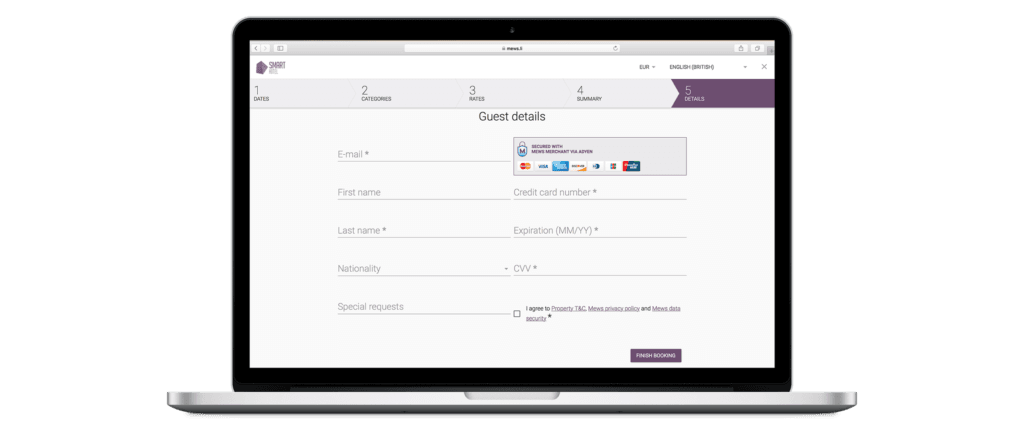 Payment screen