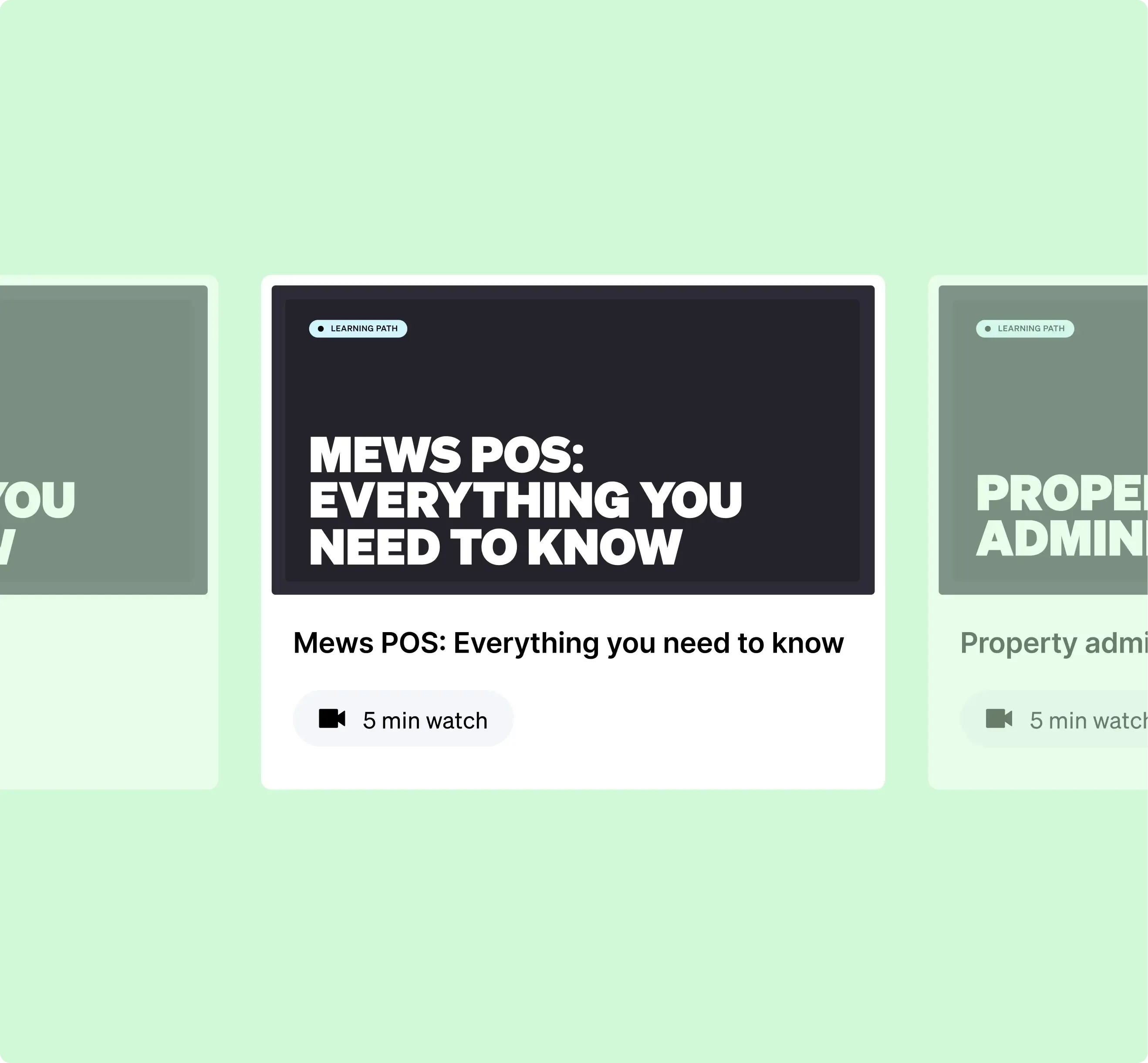 Faster staff training