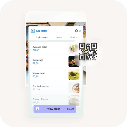 Digital Ordering render linen € 