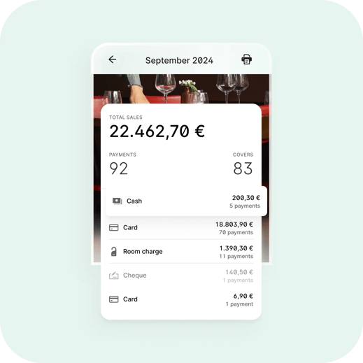 Restaurant data reporting render green EN 