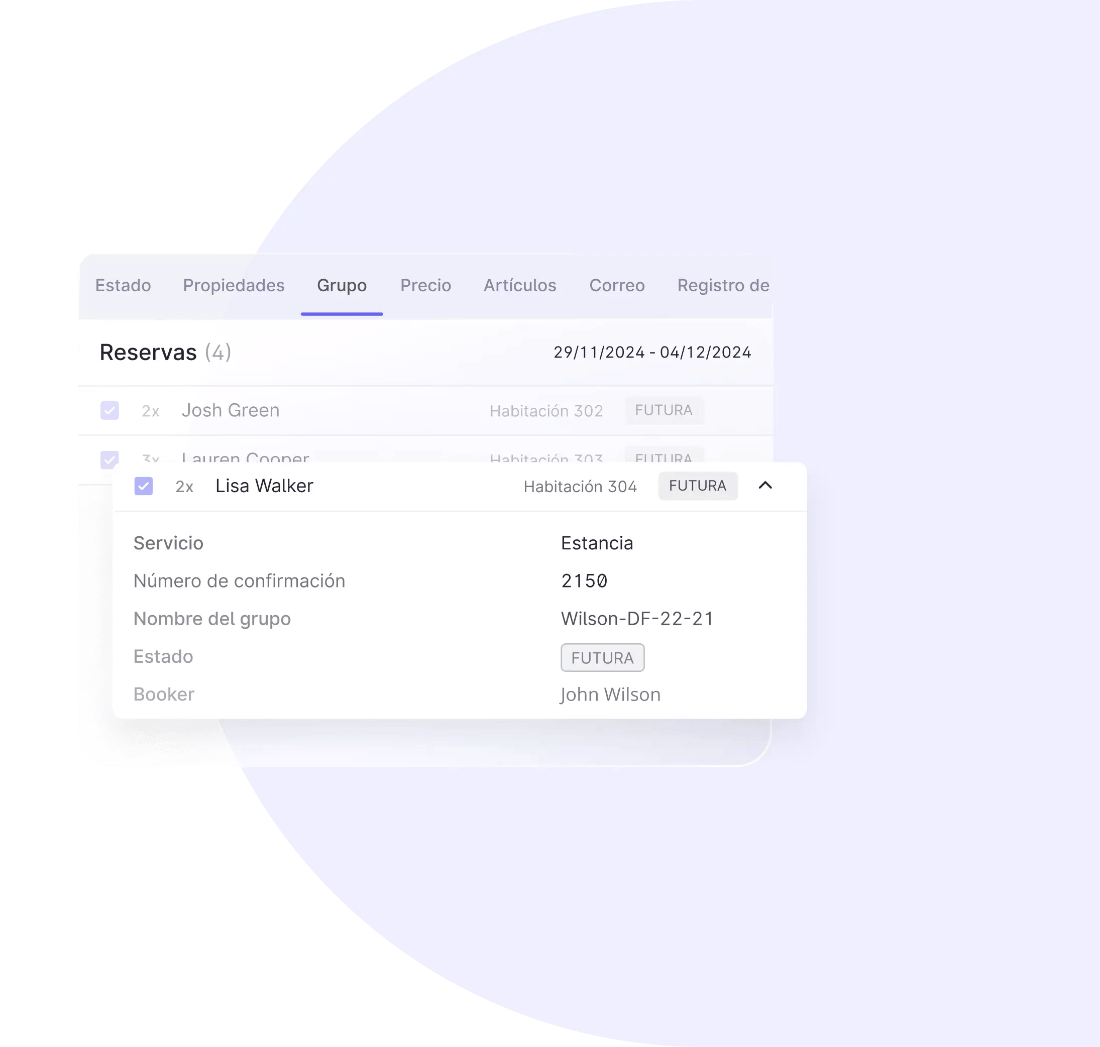 Reservas de grupo