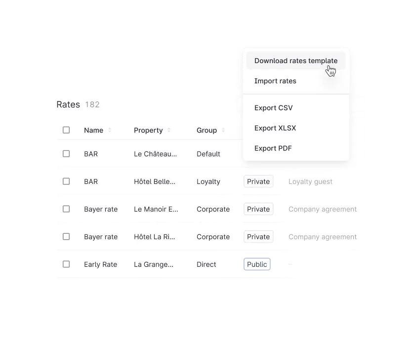 Bulk rate management