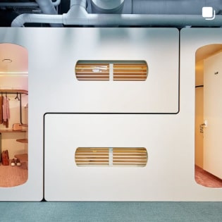 Sleeping pods at a Mews hotel