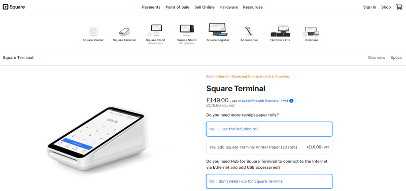 best payment terminal square