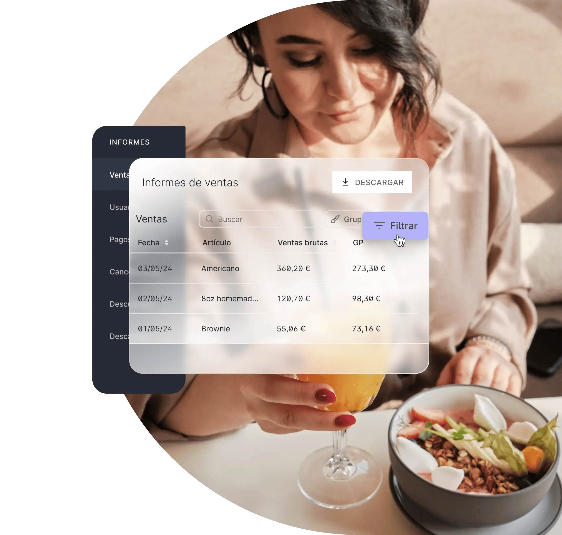 Datos e informes de POS  