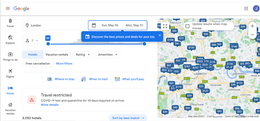 google hotels metasearch engine