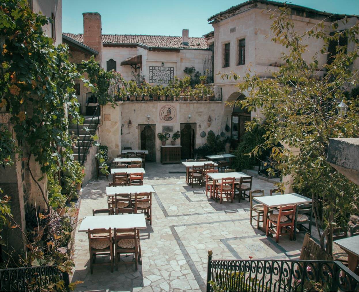 Hotel courtyard