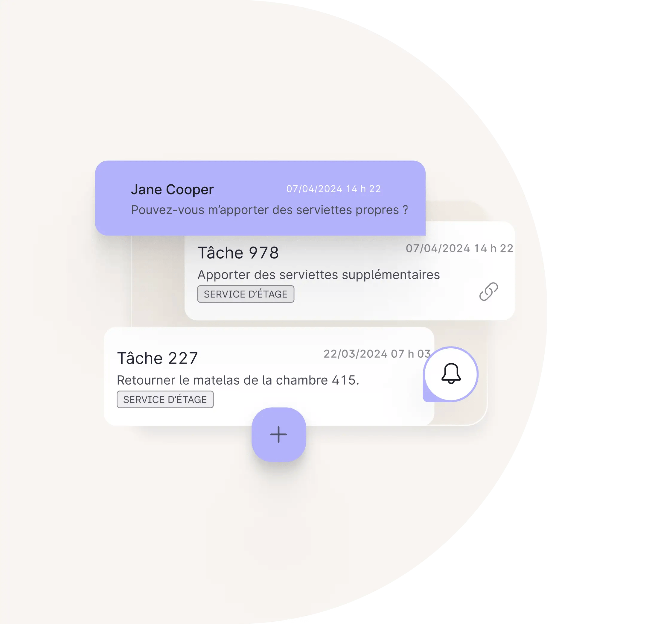 Gestion mobile du service d'étage